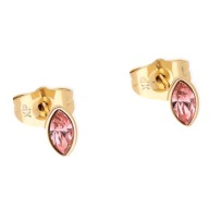 53927 KOLCZYKI 18K POZŁACANE 7/4 MM ROSE LIGHT CRYSTAL Swarovski