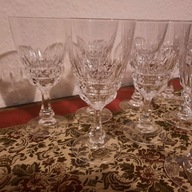 Vintage, Piękne kryształowe kieliszki do wina