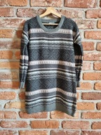 dłuższy wzorzysty sweter / sukienka