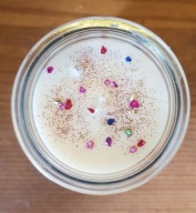 Naturalna świeca sojowa HOMEMADE DLA MAMY w szkle 120 ml Tęcza kolorowa
