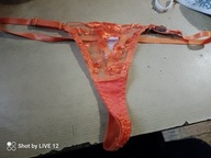 Majtki stringi pomarańczowe