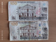 Banknoty Surinam 100 Dolarówx2 dwa rózne podpisy