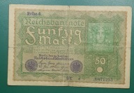 Niemcy, Banknot 50 Marek 1919 seria OT