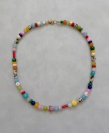 Naszyjnik handmade KOVALI Crazy Color 6 z kolorowych kamieni i koralików