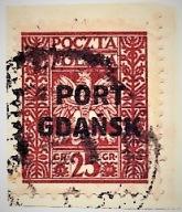 Polska Poczta w Gdańsku Znaczek 25 gr "PORT GDAŃSK" kasowany