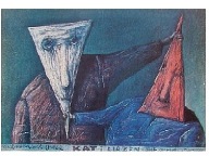 Stasys Eidrigevicius - Kat i błazen - plakat