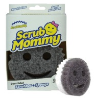 SCRUB DADDY GĄBKA KUCHENNA SCRUB MOMMY DWUSTRONNA SZARA CZARNA DO SZKŁA