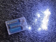 Lampki na baterię - sznur