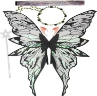 KOSTIUM STRÓJ WRÓŻKI MOTYLA KSIĘŻNICZKA SKRZYDŁA USZY ELFA ZESTAW COSPLAY