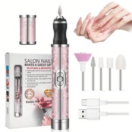 FREZARKA DO PAZNOKCI MANICURE PEDICURE BEZPRZEWODOWA zestaw do robienia USB