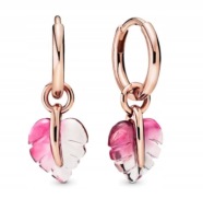 Kolczyki PANDORA wycofane murano gold rose