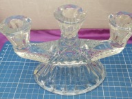 świecznik potrójny szklany kryształ RGD ART DECO