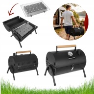 GRILL WĘGLOWY Z POKRYWĄ 2 x RUSZT TERMOMETR KOMIN PRZENOŚNY TURYSTYCZNY XXL