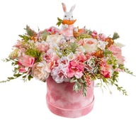 Wielkanocna kompozycja stroik flowerbox wielkanocny na Wielkanoc