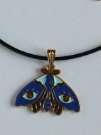 Naszyjnik rzemyk z zawieszką wisiorek motyl motylek choker boho