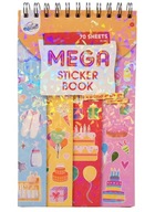 NAKLEJKI Książka na Spirali 70 Arkuszy 14,5x25 cm URODZINY PRZYJĘCIA PARTY