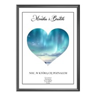 MAPA GWIAZD PARSONALIZOWANY PREZENT NA WALENTYNKI KREATYWNY PREZENT OBRAZ