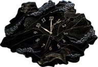 Duży dekoracyjny zegar w stylu Glamour Czerń i złoto