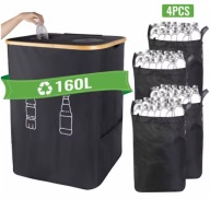 Pojemnik na butelki kaucyjne 160L składana torba do recyklingu z pokrywą