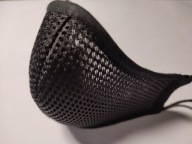 Maseczka z siatki MILAGA, przewiewna, CZARNA.