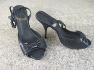 POSTE MISTRESS nr 40 czarne sandałki skóra nowe