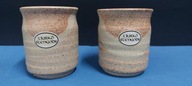 2 x małe ceramiczne wazoniki przyborniki