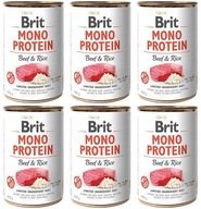 ZESTAW Brit Mono Protein MOKRA karma dla psów WOŁOWINA MONOBIAŁKOWA 400g