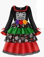 Kostium Catrina Día de los Muertos Mexicana / Kostium Strój Karnawałowy /