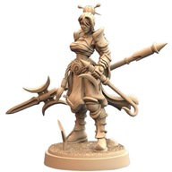 Oriental Lancer Wojowniczka Pinup A D&D RPG Druk 3D NSFW