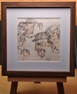 Levkovitch (1936-2025) KIBICE 1978 technika mieszana PRACA SYGNOWANA