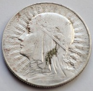 5 złotych 1933 r. Głowa Polonii śr. 28 mm srebro