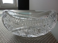 Polski kryształ śliczna żardiniera kryształowa gondola łódeczka misa PRL
