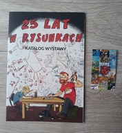 Katalog wystawy "25 lat w rysunkach" i pin 25 lat AKT