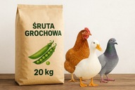 Groch śrutowany Śruta grochowa wysokobiałkowa dla drobiu kur ptaków 20kg