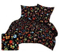 pościel bawełna lux 180x200 + 2x70x80 2x40x40 zamek B 267-1 Kogucik czarny