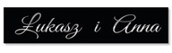 Tablica ślubna na auto CZARNA SREBRNY NAPIS imiona 2