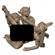 Jungle Threesome Cannibals Naughty Diorama Pinup RPG Druk 3D NSFW