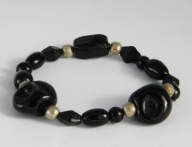 BRANSOLETKA CZARNE SZKLANE ELEMENTY