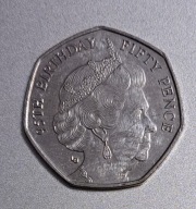 Wyspa Man 50 pensów 2021r. 95. rocznica urodzin Elżbiety II