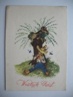 JAN MARCIN SZANCER WESOŁYCH ŚWIĄT PASTUSZEK stara POCZTÓWKA 1961