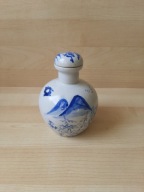 Vintage japońska butelka gliniana na sos sojowy