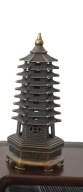 Miniaturowa Wieża Mądrości "PAGODA 7 POZIOMÓW" – Antyczny Brąz
