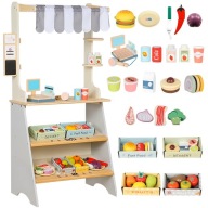 OGROMNY SKLEP STRAGAN DREWNIANY WARZYWANIK SUPERMARKET AKCESORIA NA PREZENT