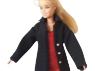 Ubranka dla lalki B. - Czarny płaszczyk, sukienka i kozaczki !!!