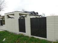 Ogrodzenie betonowe, pustak gładki, bloczek Combet PG54x39x16 Biało-kremowy