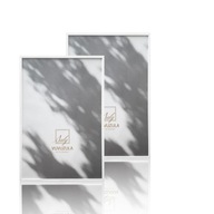 Zestaw 2 ramek 40x60 cm MDF Białe ramki VUVUZULA