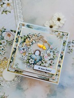 KARTKA ŚLUBNA w pudełku ręcznie robiona ŚLUB ELEGANCKA PAMIĄTKA OD SERCA