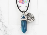 wisiorek TURKUSOWY AGAT kamień Kot z Cheshire MN120