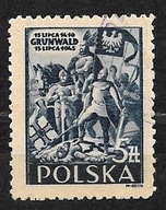 $1945 ROCZNICA BITWY POD GRUNWALDEM Fi 372a kas. ZL 11 - FISCHER 80 zł