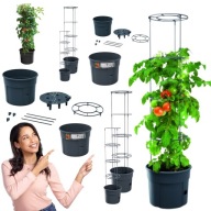 DONICZKA DO UPRAWY SADZENIA POMIDORÓW TRUSKAWEK FASOLI 12L Z PIERŚCIENIAMI